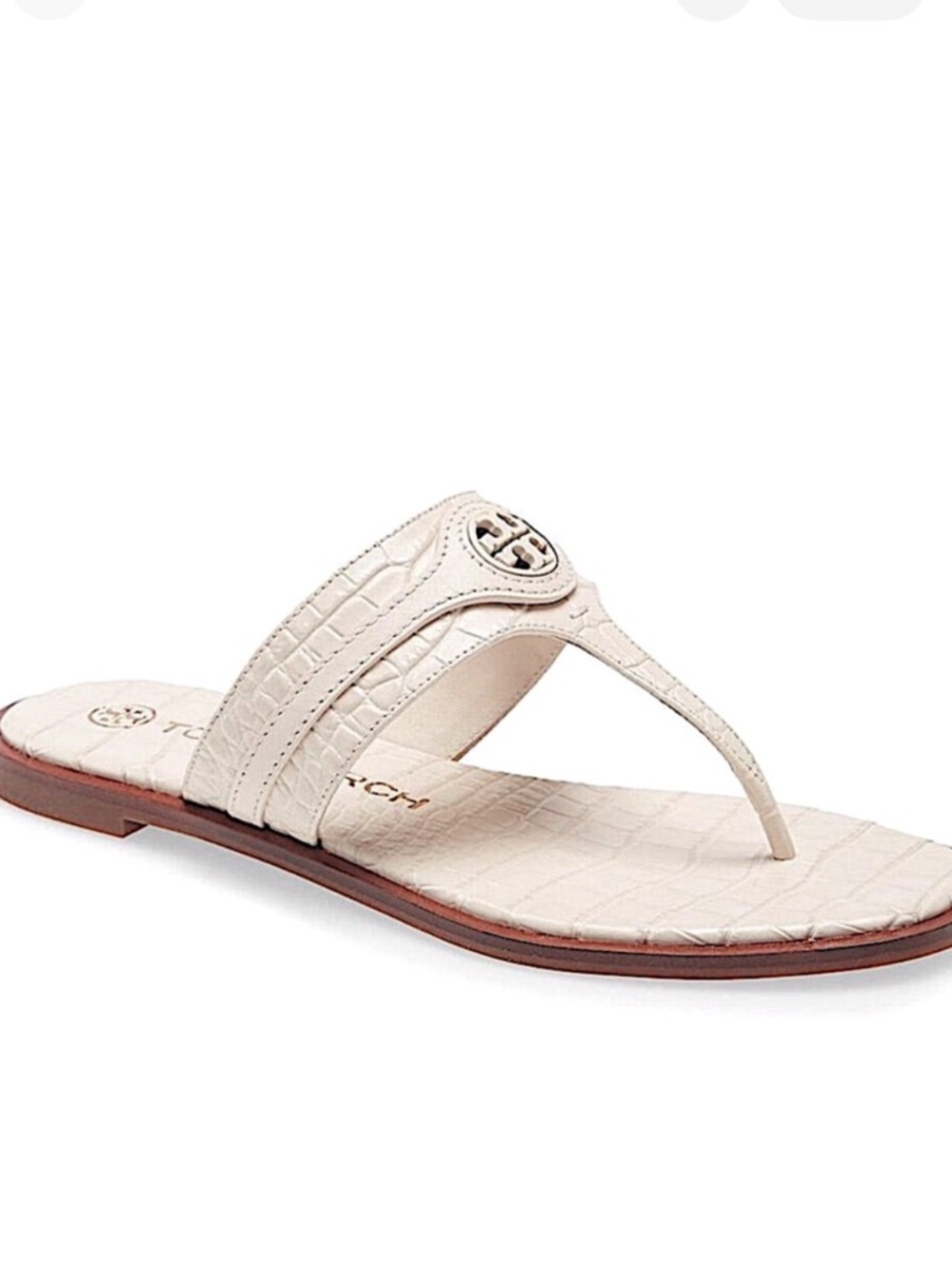 Tory Burch  Carson Thong Welt Sandals in Off White Color